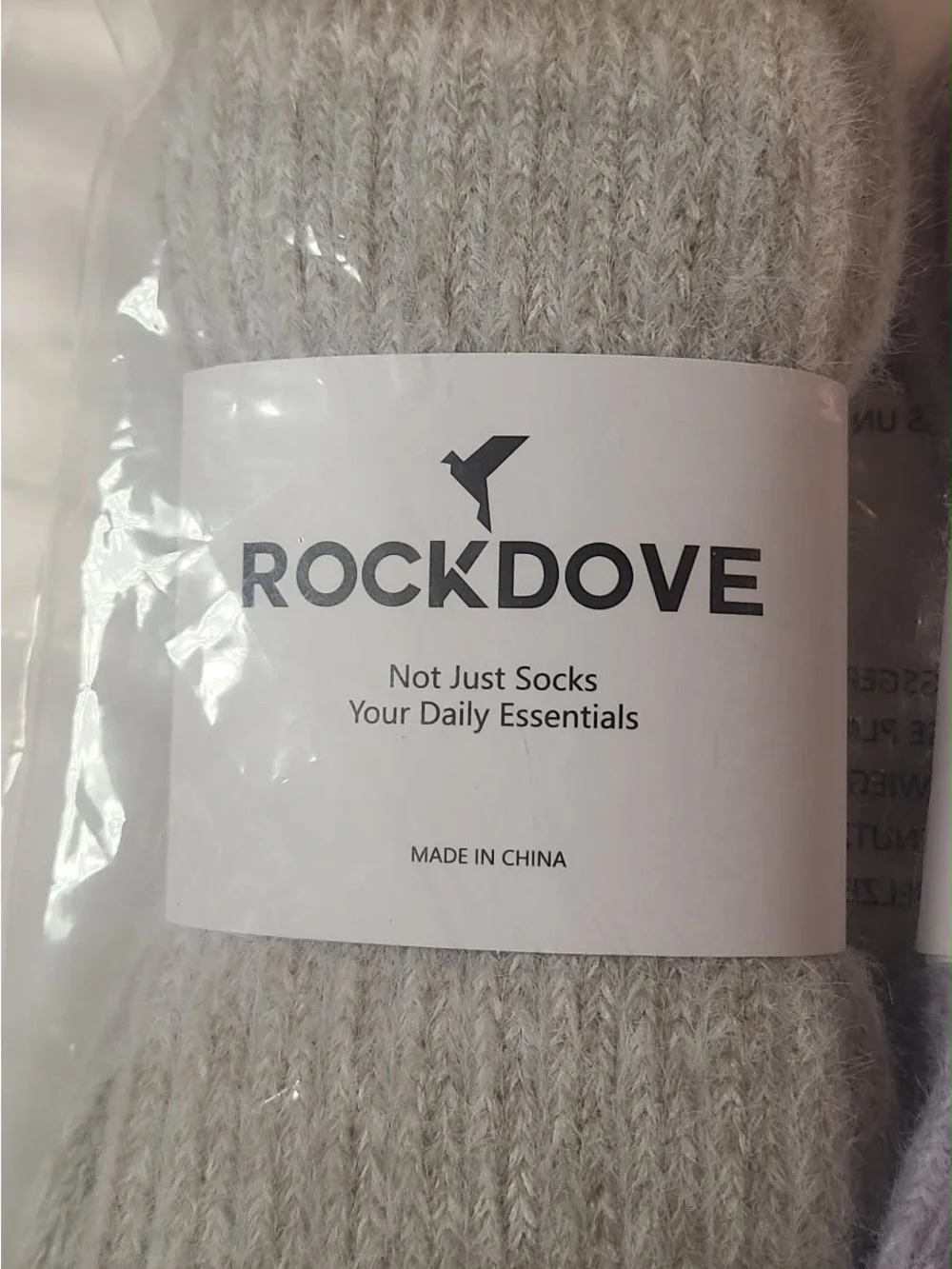 3-Pack Ribbed Cozy Knit Cotton Wool BlendCrew Socks in Lilac, Cream & Light Gray